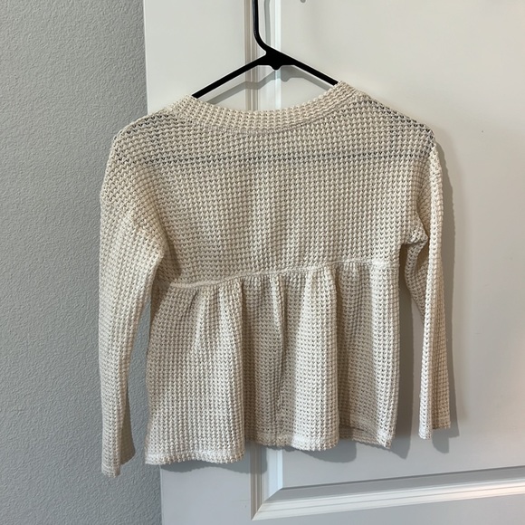Girls Waffle Knit Top - 7/8 - Picture 4 of 4